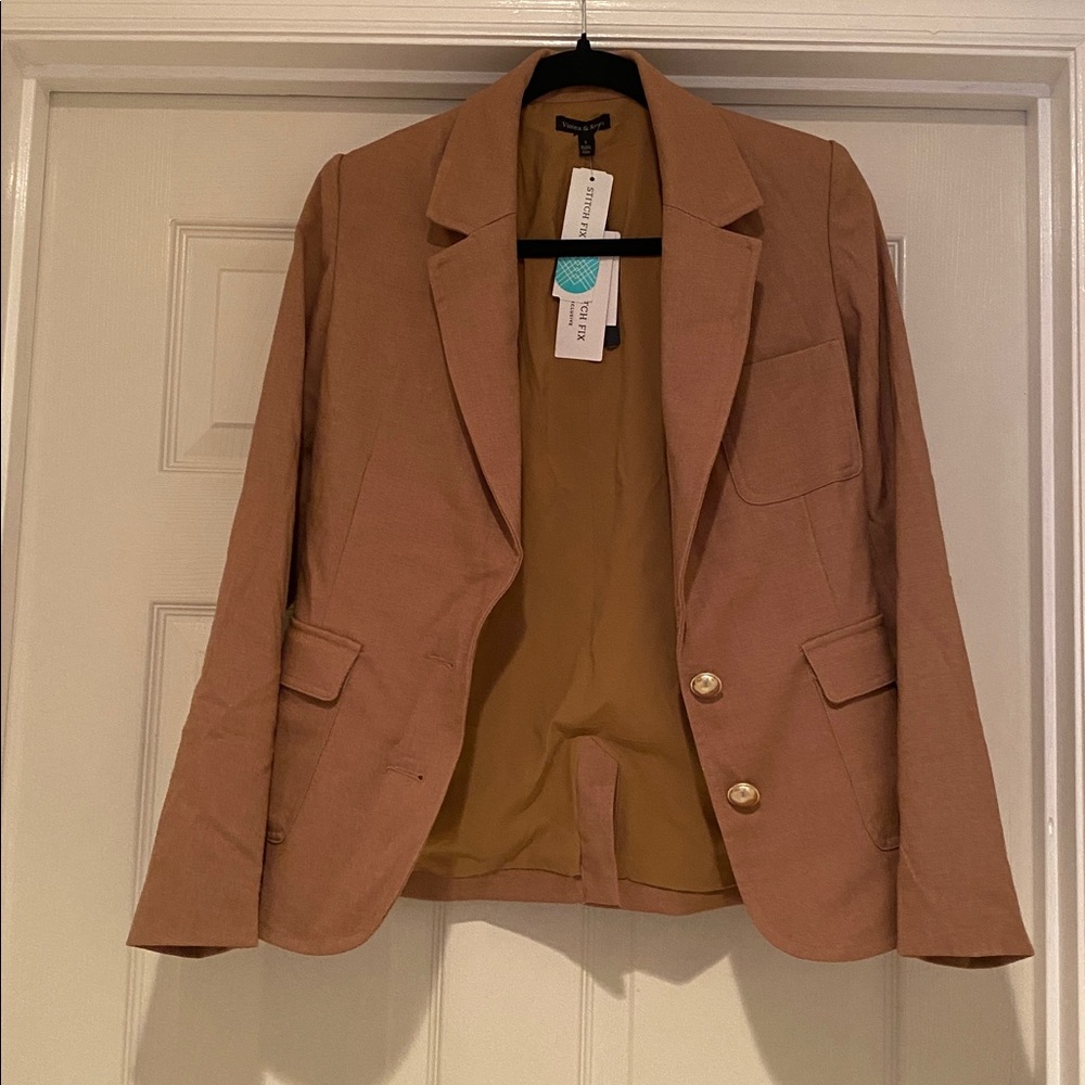 Violets & Roses Heritage Draped Blazer in Hazel - S